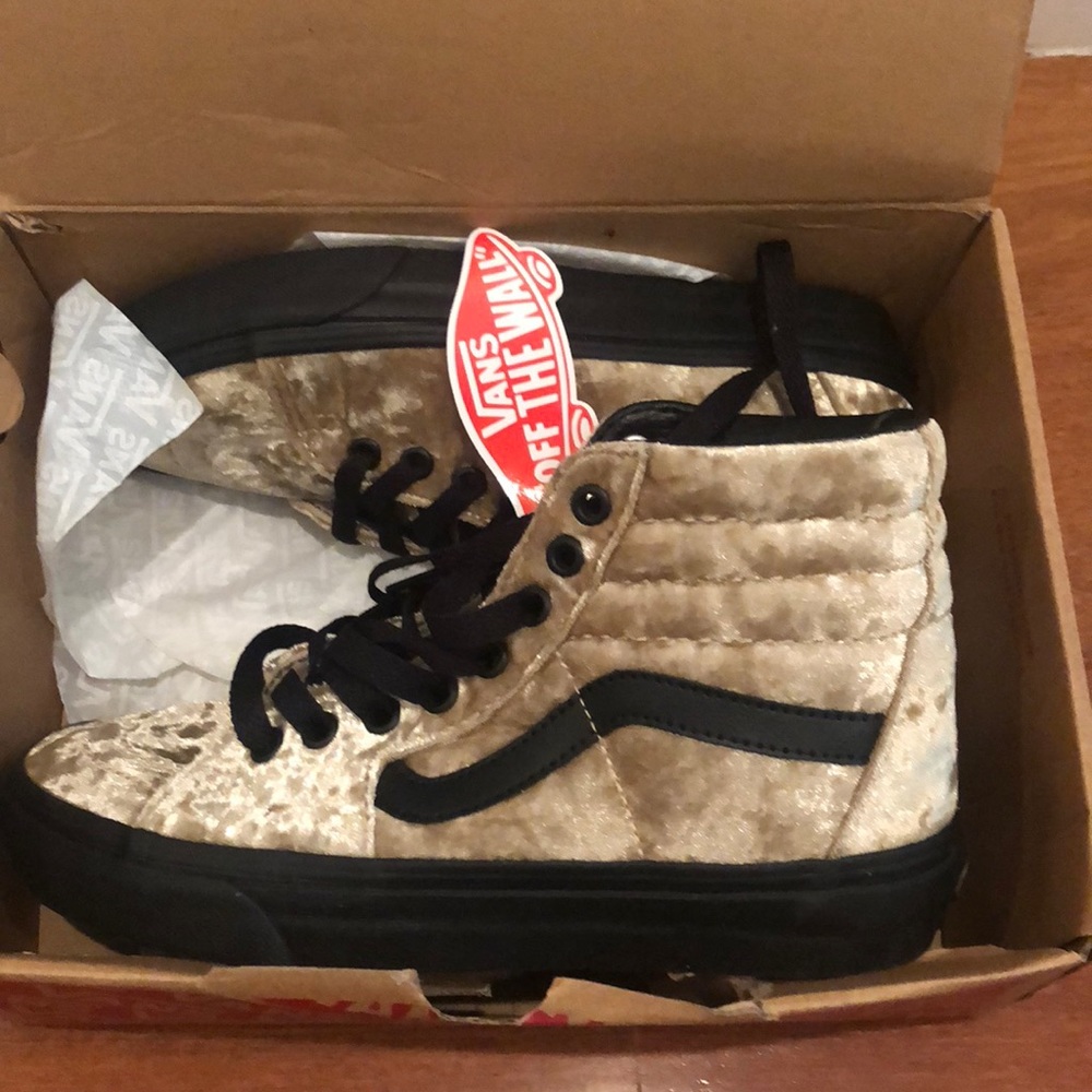 Brand new in box with tags Velvet High Top Vans
